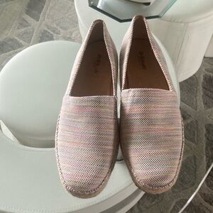 NWOT Dr. Scholl's Knit Slip-On Sunray size 9.5 Multi Woven Fabric Espadrille